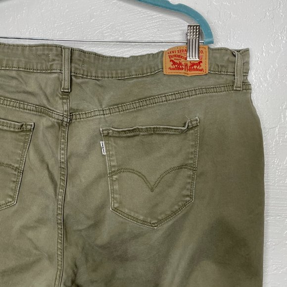 Levis Women Plus Size 22W Olive Green 711 Skinny Jeans Ankle Stretch 26" Inseam - Picture 8 of 11